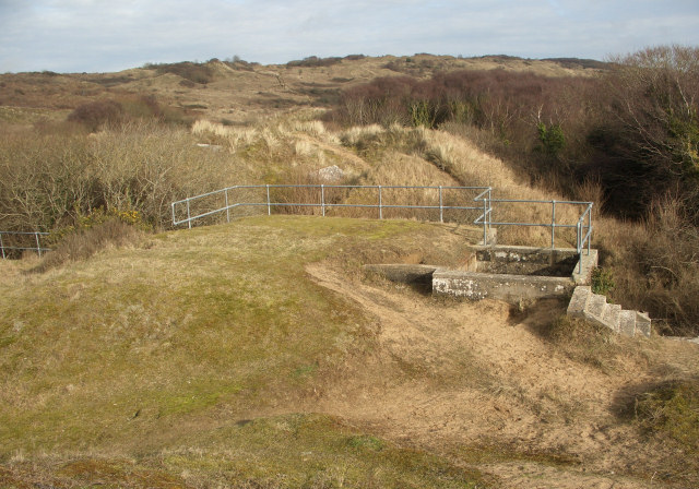 Structure at disused rifle range, Merthyr Mawr Warren