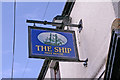 Sign for The Ship public house, Holy Island