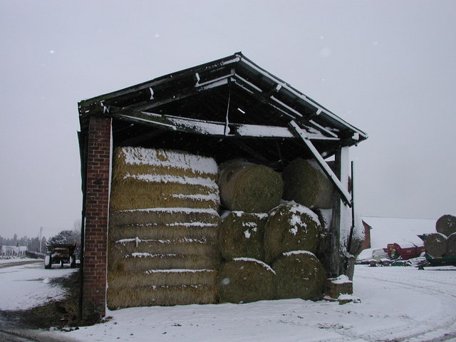 Castle Farm Winter Haystack