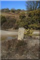 SW7542 : Boundary stone, Poldice Valley by John Gibson