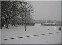 SU6152 : Snow comes to Winklebury by Mr Ignavy