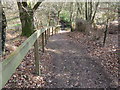 Handrail on footpath descent