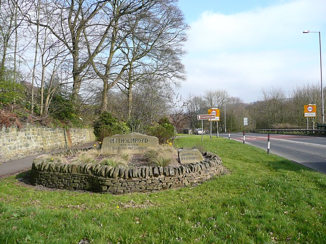 Mytholmroyd boundary stone, Burnley Road A646