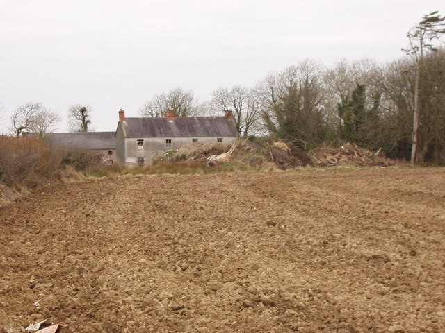Field cleared of scrub and ploughed, near Brideswell cross roads
