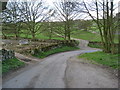 Public Bridleway meets Lane near Smerrill Grange