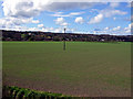 Field with electricity pole