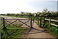 Gate & Squeeze stile on the saxon Shore Way, Sharp