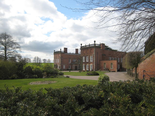 The east front of Longford Hall
