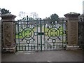 Gated entrance to Alford cemetery