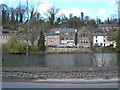 Across the pond, Cromford; a view with bookshop