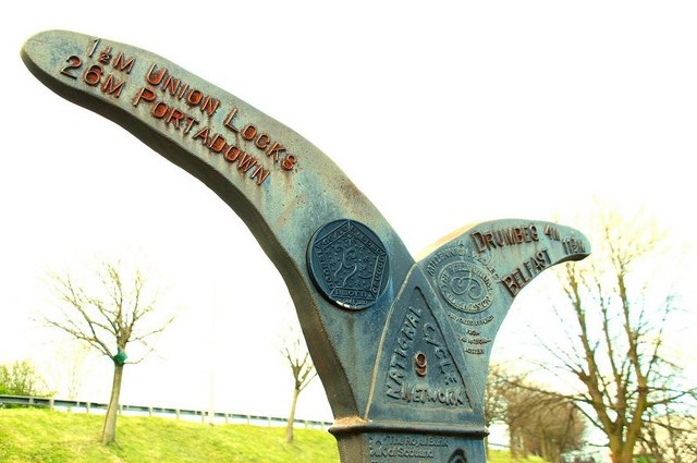 National Cycle Network sign, Lisburn (2)
