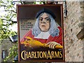 Charlton Arms sign from the north.