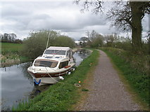ST0414 : Cabin cruiser, on the Grand Western Canal by Roger Cornfoot