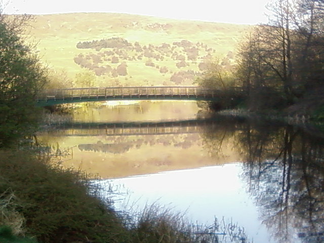 Bridge over Cwmcelyn Pond, Blaina.