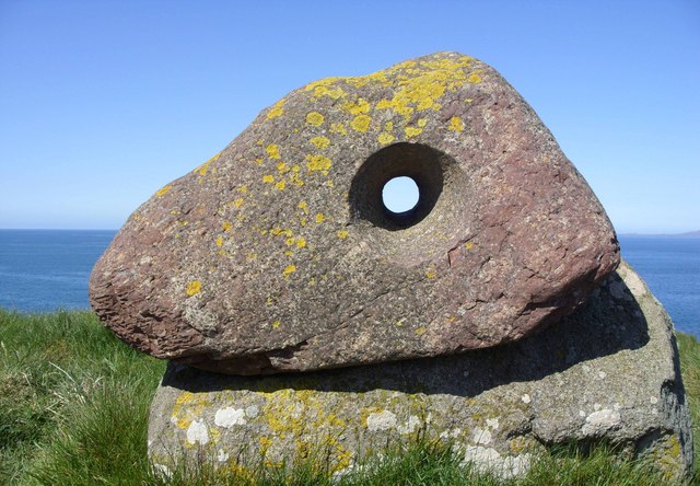 Carved Stone on Coast Path