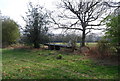 Derelict vehicle in a hedge, East of Marklye Lane