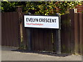 Evelyn Crescent street sign - new style for 2009