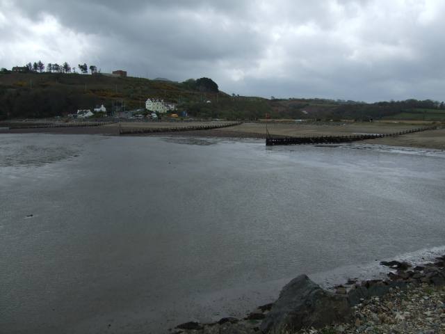The Parrog beach from the breakwater