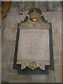 Gilded memorial within Southwark Cathedral