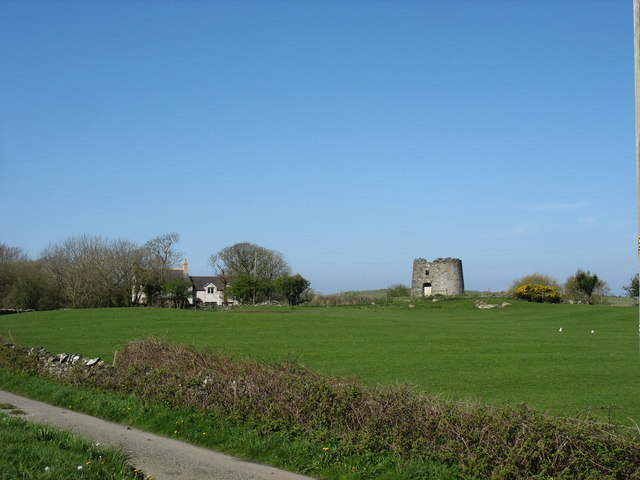 Ty'n y Felin and the remains of the old wind mill