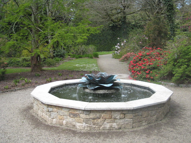 The Magnolia Fountain in Trewithen Gardens