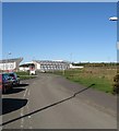 Looking along the away entrance to Broadwood Stadium in Cumbernauld