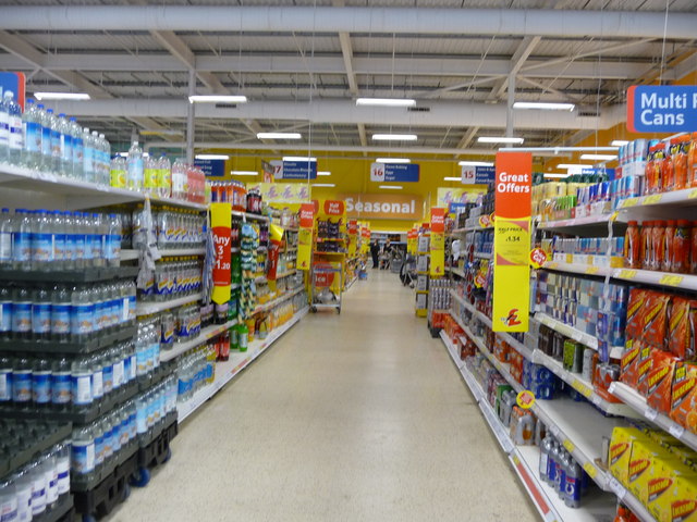 Tiverton : Tesco Superstore Drinks Aisle © Lewis Clarke :: Geograph ...