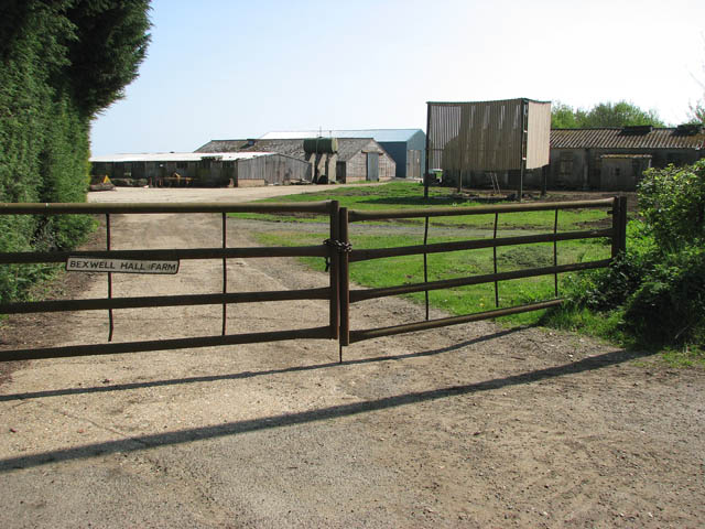 Bexwell Hall Farm, says the sign on the gate
