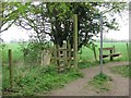 Wendover Arm:  A Seat on the Towpath and a Footpath Junction