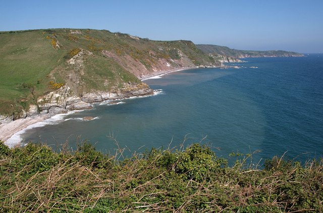 Coastline north of Scabbacombe Head © Derek Harper cc-by-sa/2.0 ...