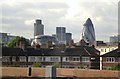 The city skyline from the approach to London Bridge Railway Station SE1