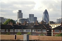 TQ3379 : The city skyline from the approach to London Bridge Railway Station SE1 by Robin Sones