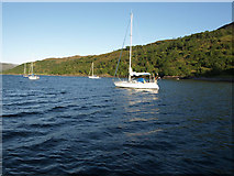 NM5858 : Yachts in Loch na Droma Buidhe by Nick Wilson