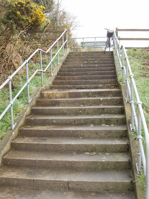 Road  replaced by steps, near Moorfields