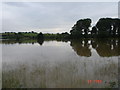 Flooded fields in Birlingham