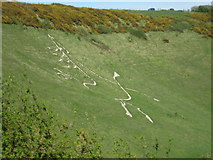 TR1938 : The White Horse on Cheriton Hill by David Anstiss