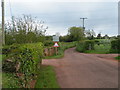 Lane at the entrance to Burrow farm