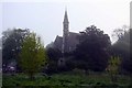 St. Michael and All Angels Church, Clifton Hampden on a misty morning