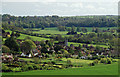 The Village of Stourpaine from Hod Hill