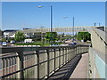 Footbridge over a roundabout