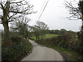 View south from a bend in the road