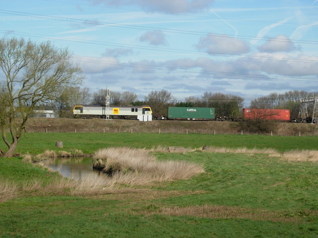 River Penk and West Coast Main Line at Baswich.