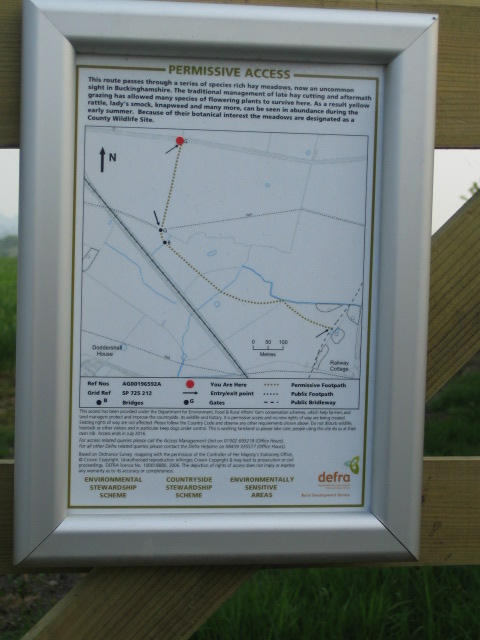 Noticeboard, Permissive Footpath near Shipton Lee