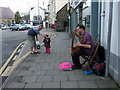 Harpist in Fishguard Square