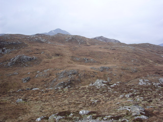 View north from Tor na h-Iolaire towards An Ruadh Stac (892m)