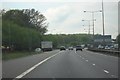 SP1272 : M42 Motorway Heading West, Motorways Merge by Roy Hughes