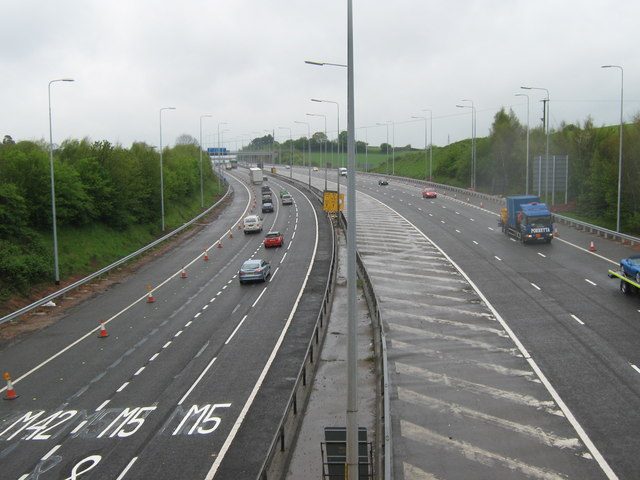 M5 Motorway Southwest From Catshill,... © Roy Hughes :: Geograph ...