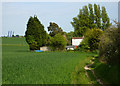 Approaching Rose Farm and cottages by the Stour