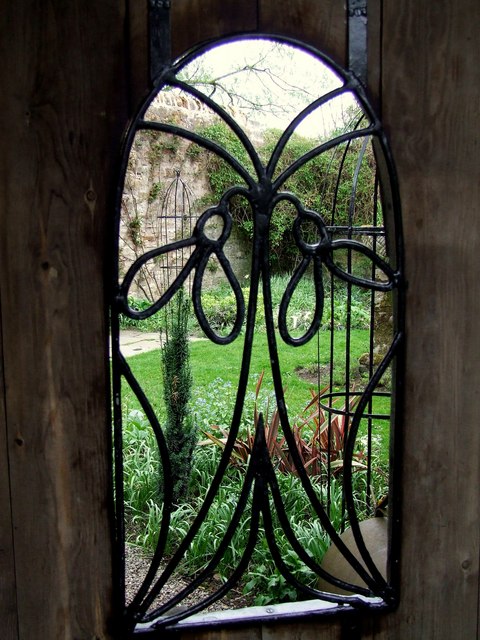 Snowdrops on a gate, Kellie Castle gardens