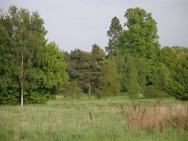 View east to mature trees over fairway of Whitewebbs Golf Course
